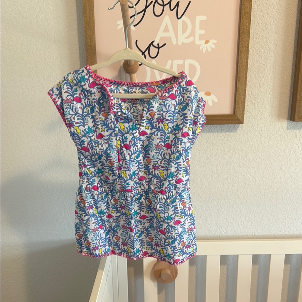 Vineyard Vines Blue and Pink Floral dress